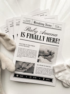 Baby announcement newspaper