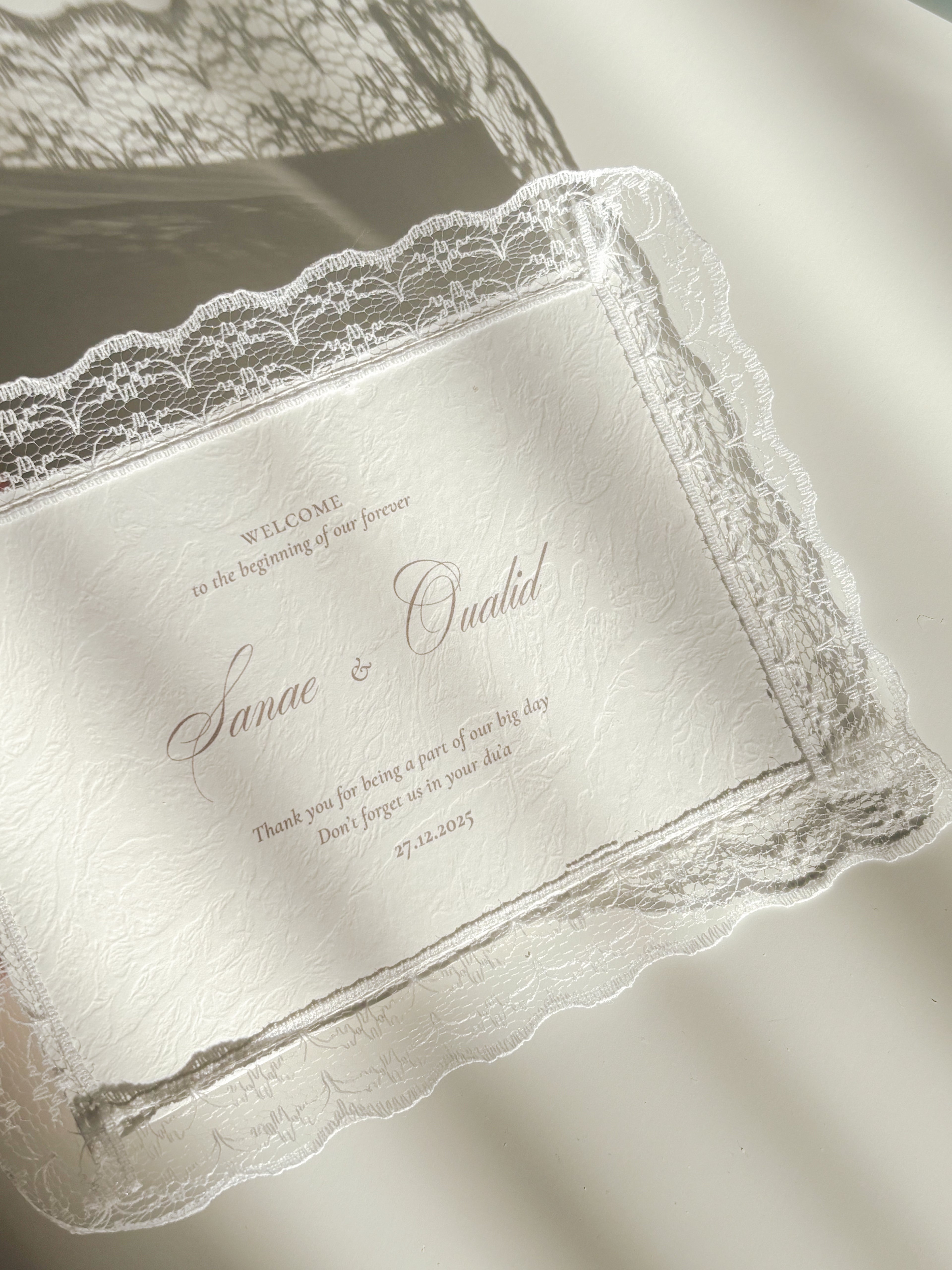Table card - Lace