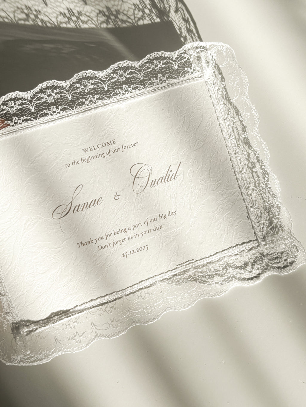 Table card - Lace