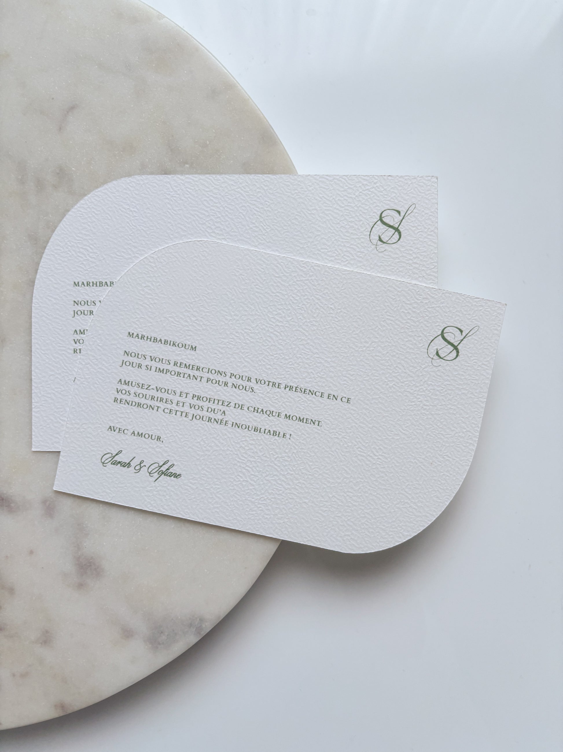 Table card - Sarah