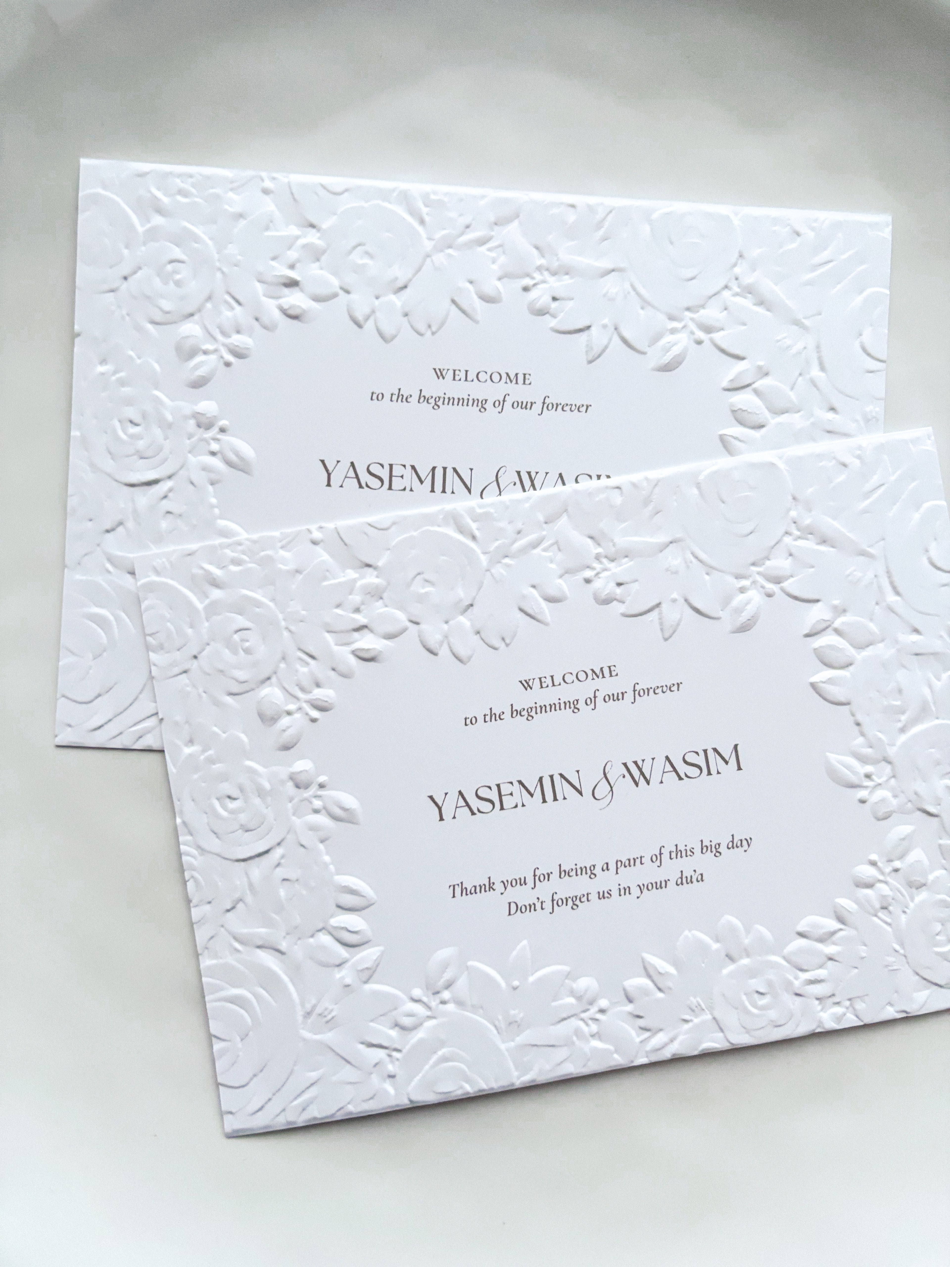 Table card - Rose