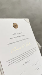 Nikkah certificate - linen portfolio