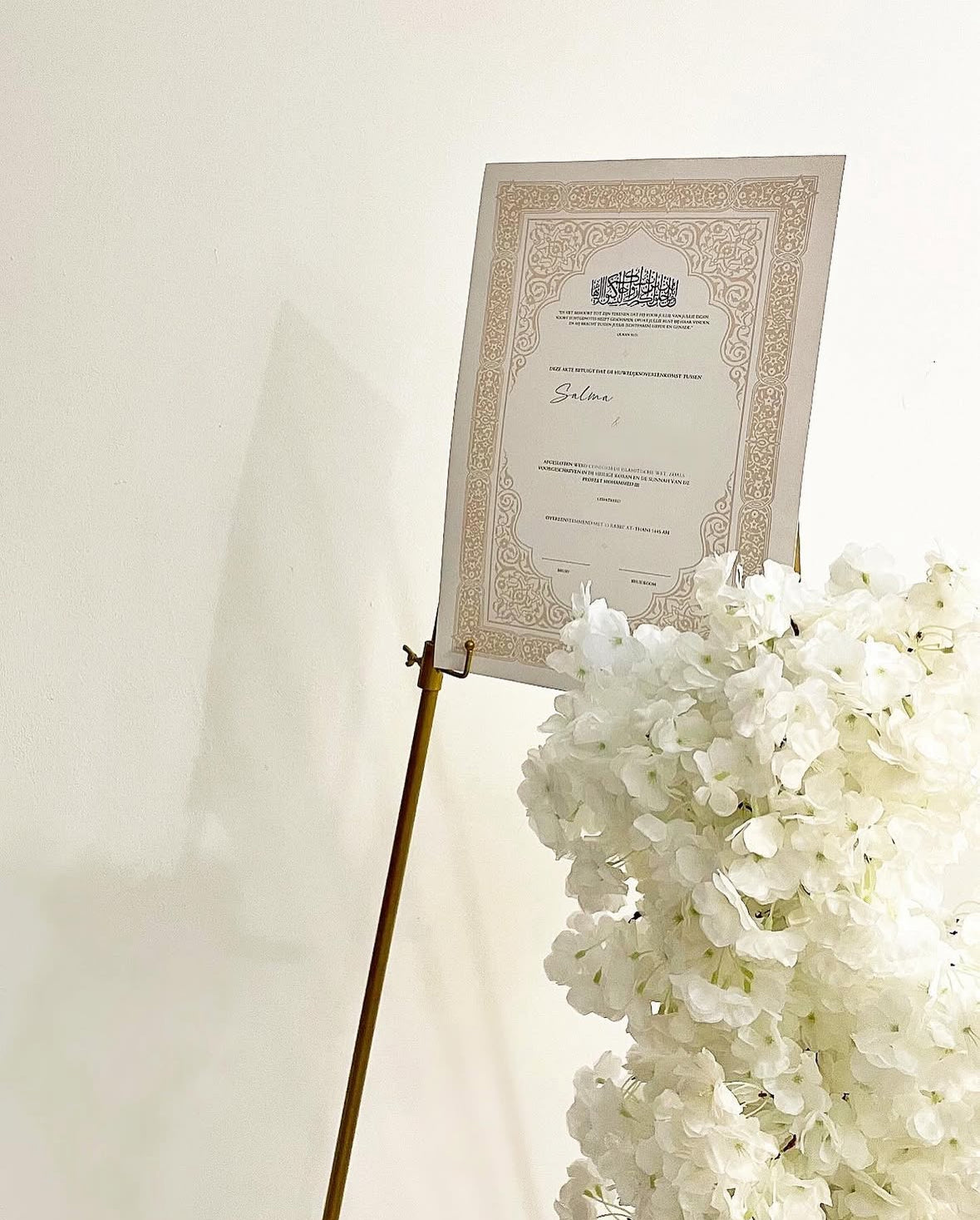 Nikkah certificate - Nouara