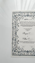 Nikkah certificate - Rose
