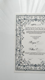 Nikkah certificate - Rose