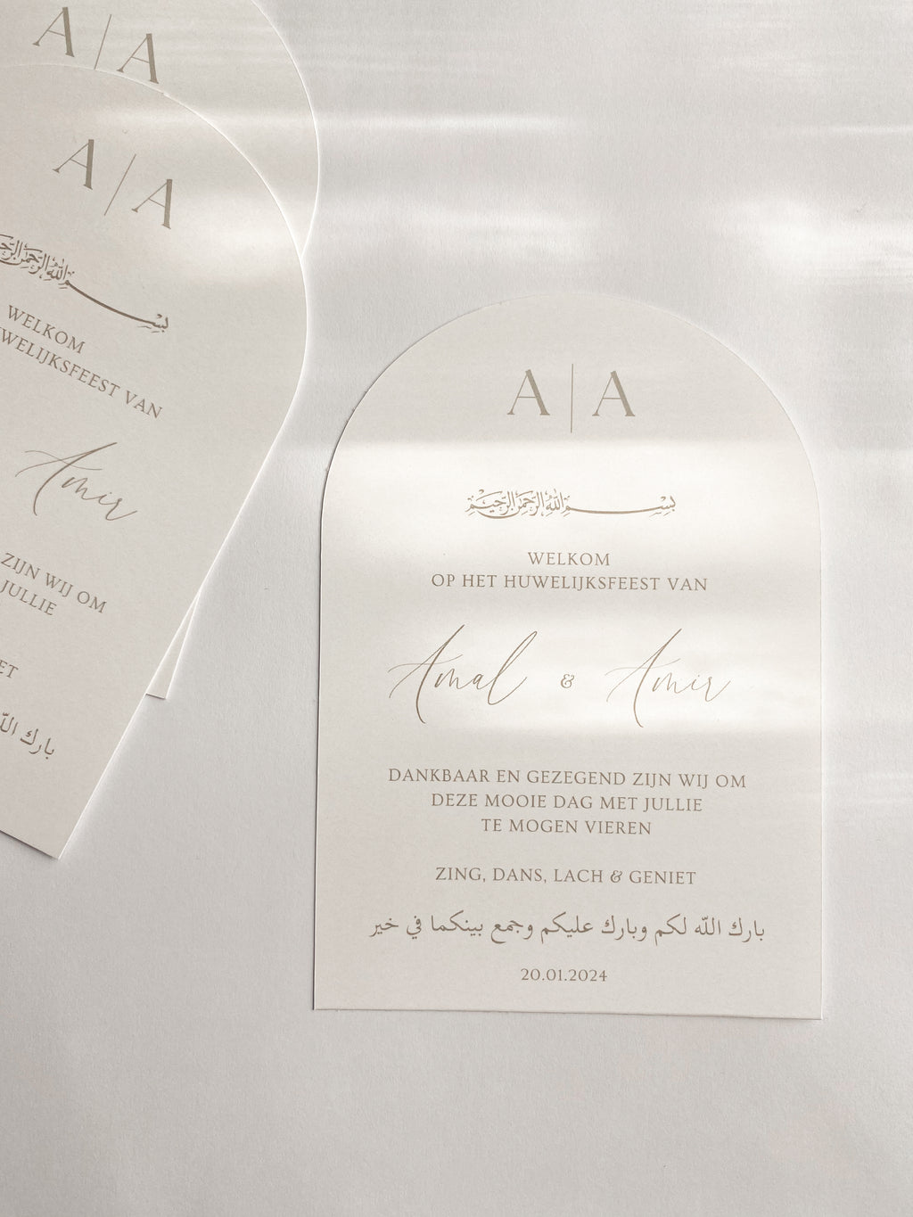 Carte de table - Amal