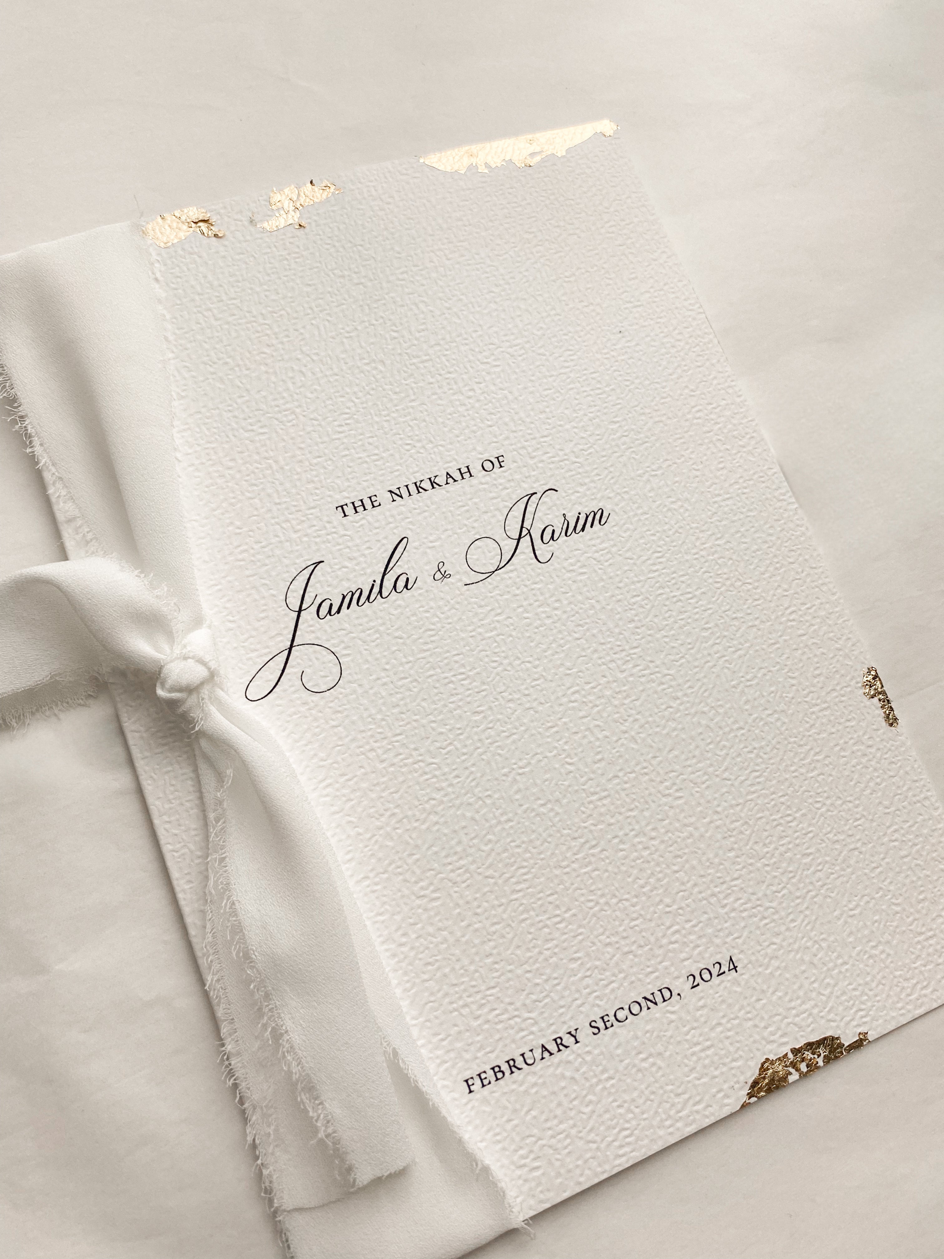 Nikkah booklet - Jamila