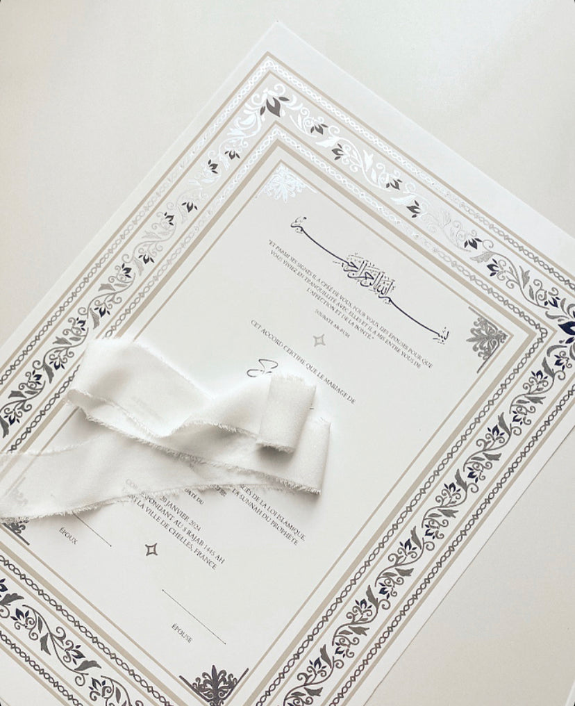 Nikkah certificate - Ismahane