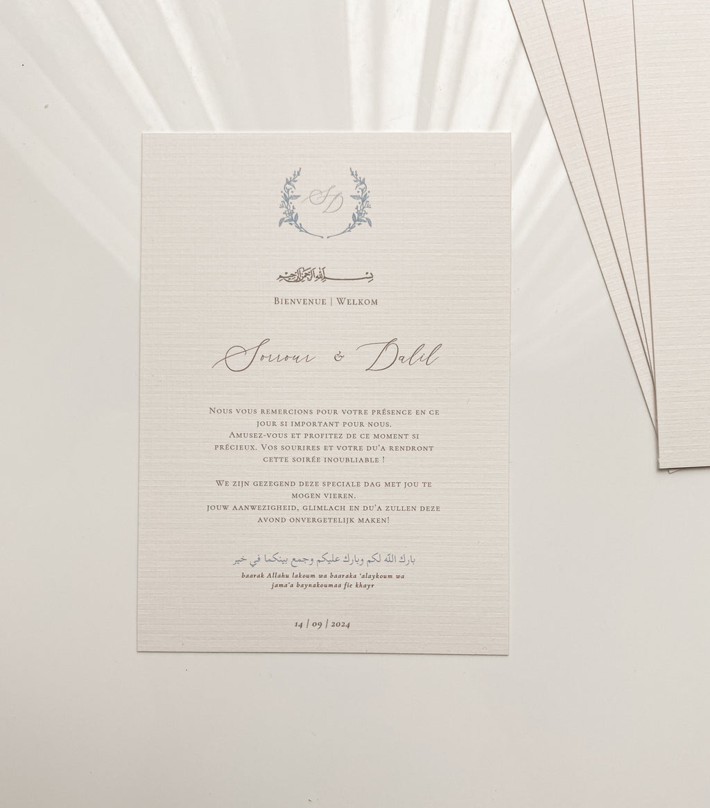 Table card - Sorrour