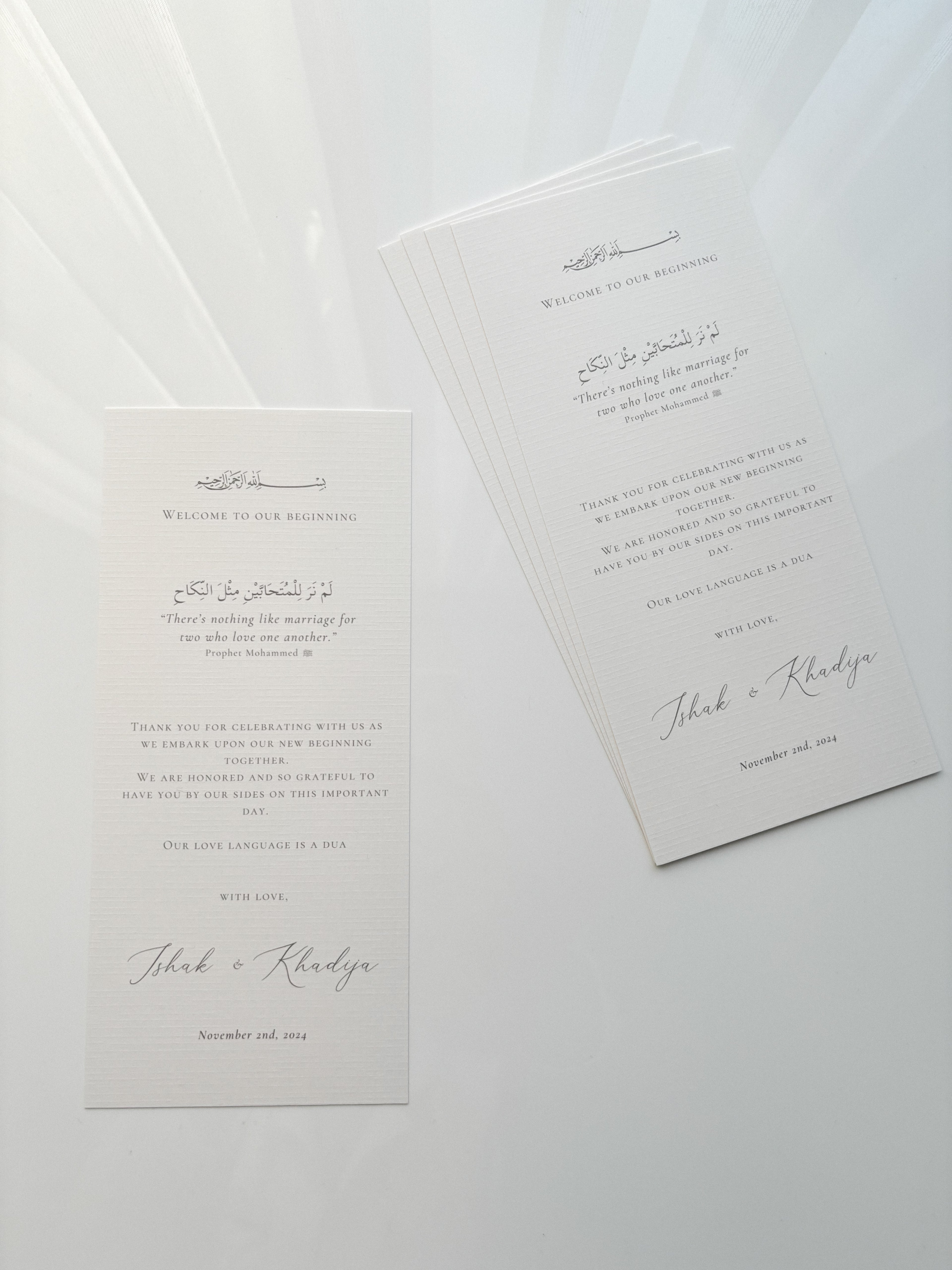 Table card - Khadija