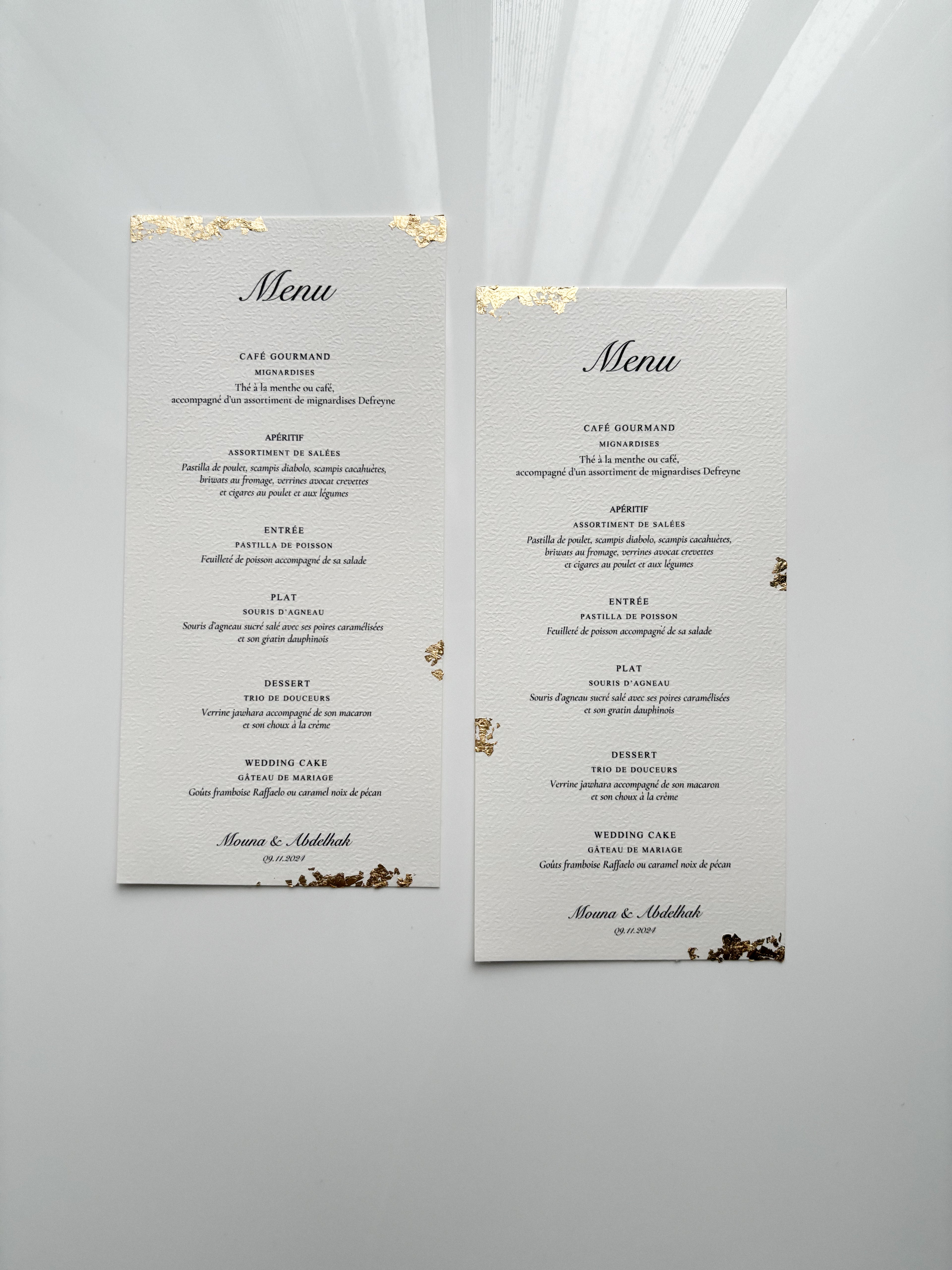 Menu card - La Traditionelle