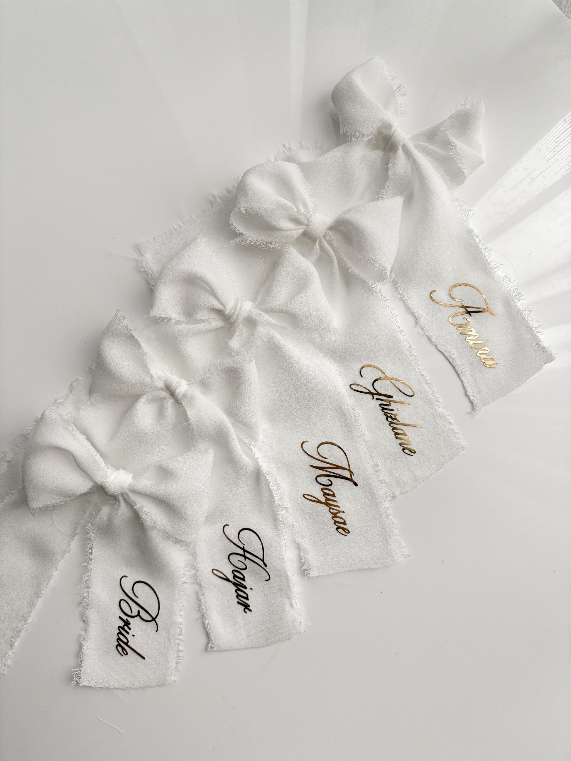 Ribbon bow place card