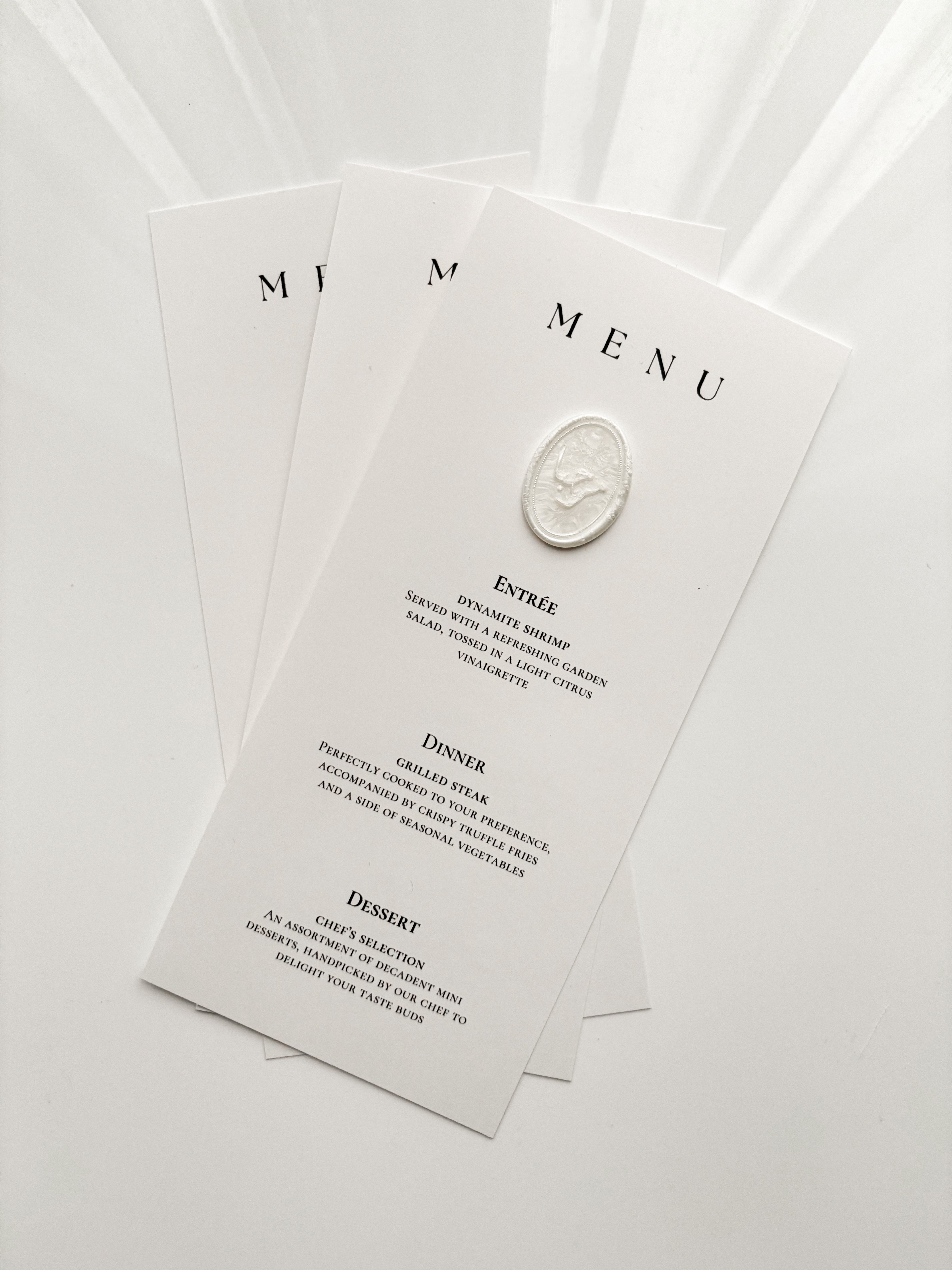 Menu card - Bayda
