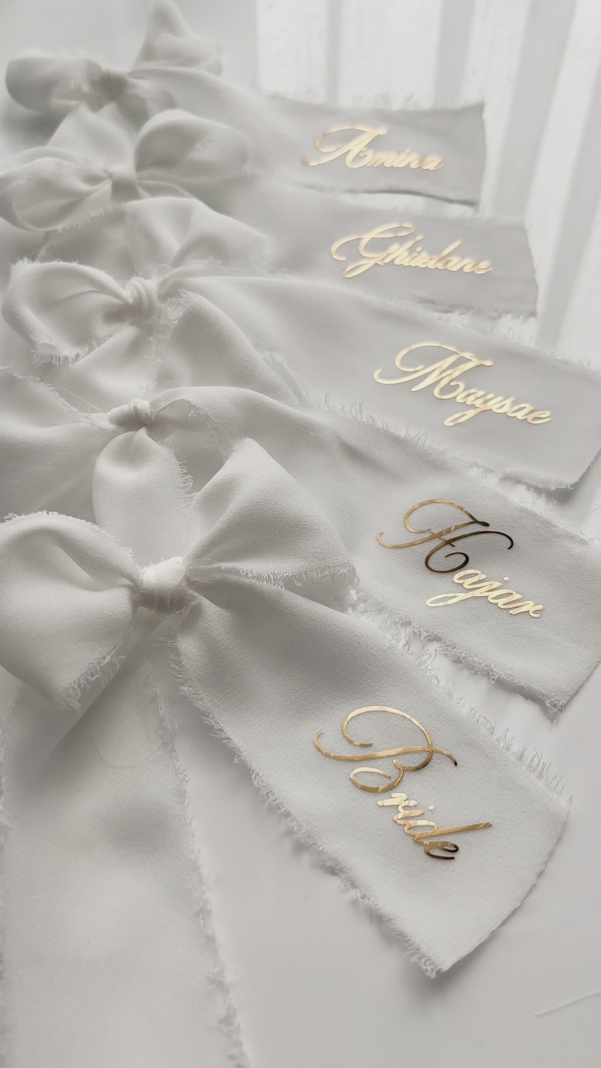 Ribbon bow place card