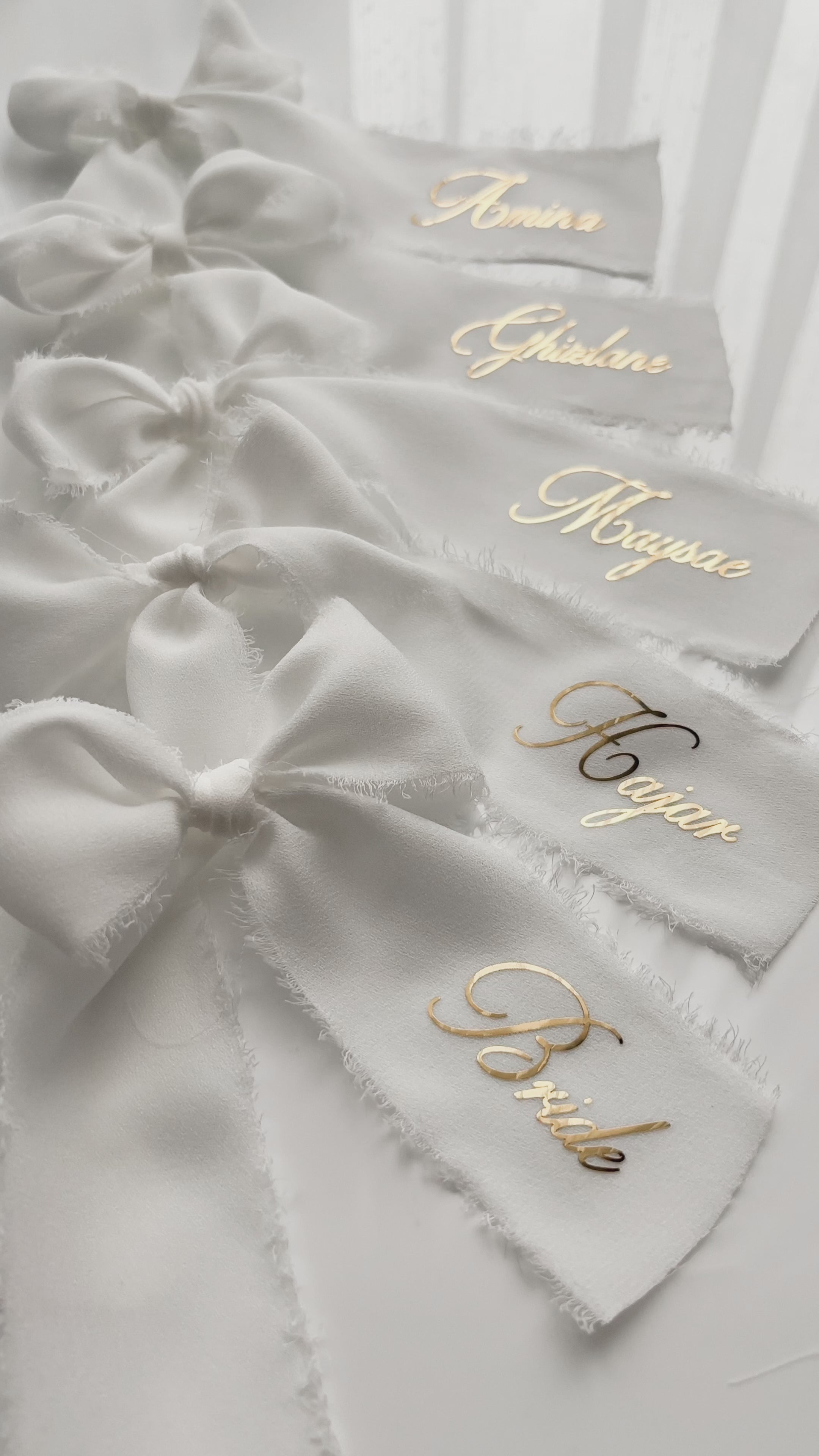 Ribbon bow place card
