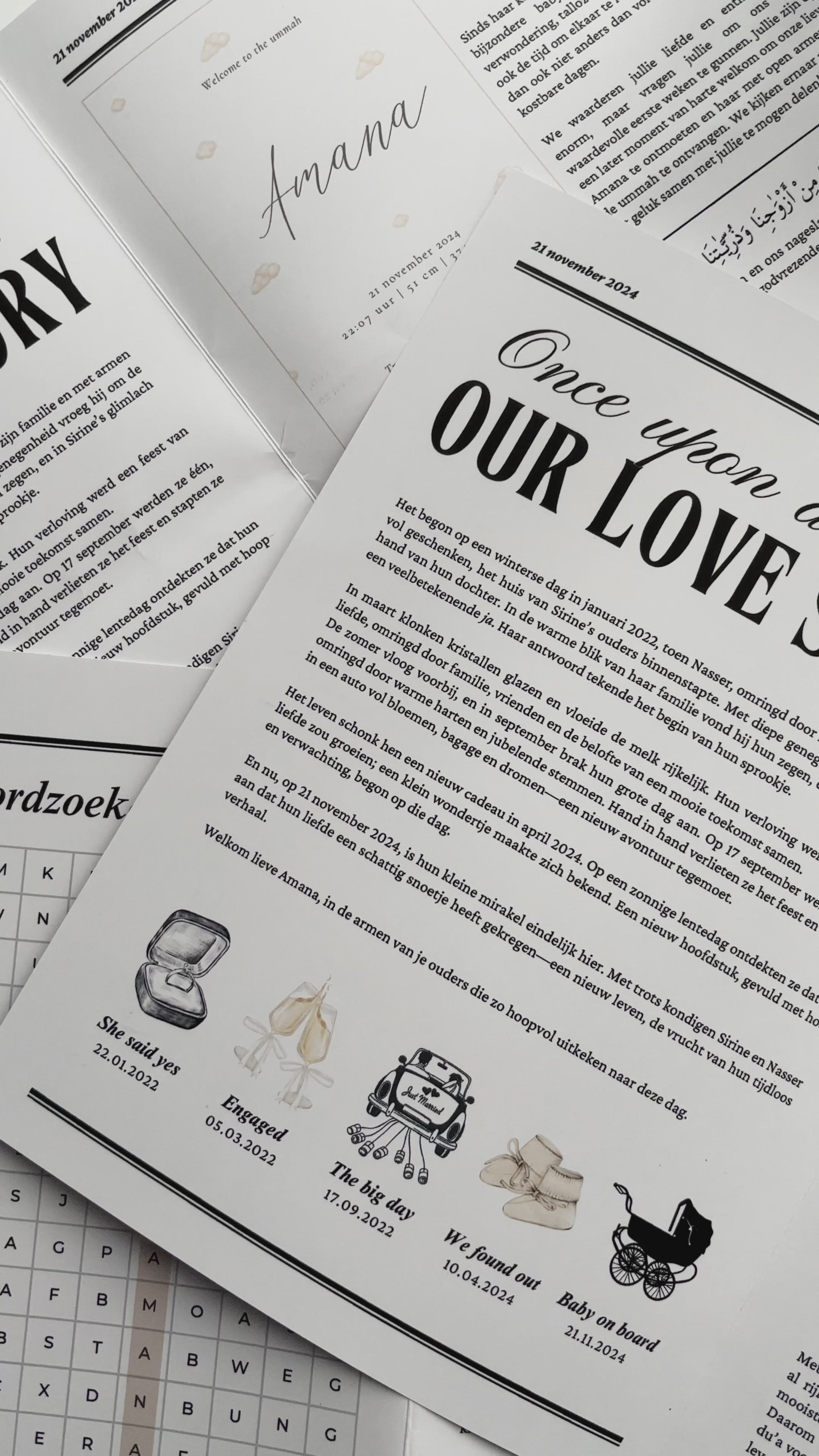 Baby announcement newspaper