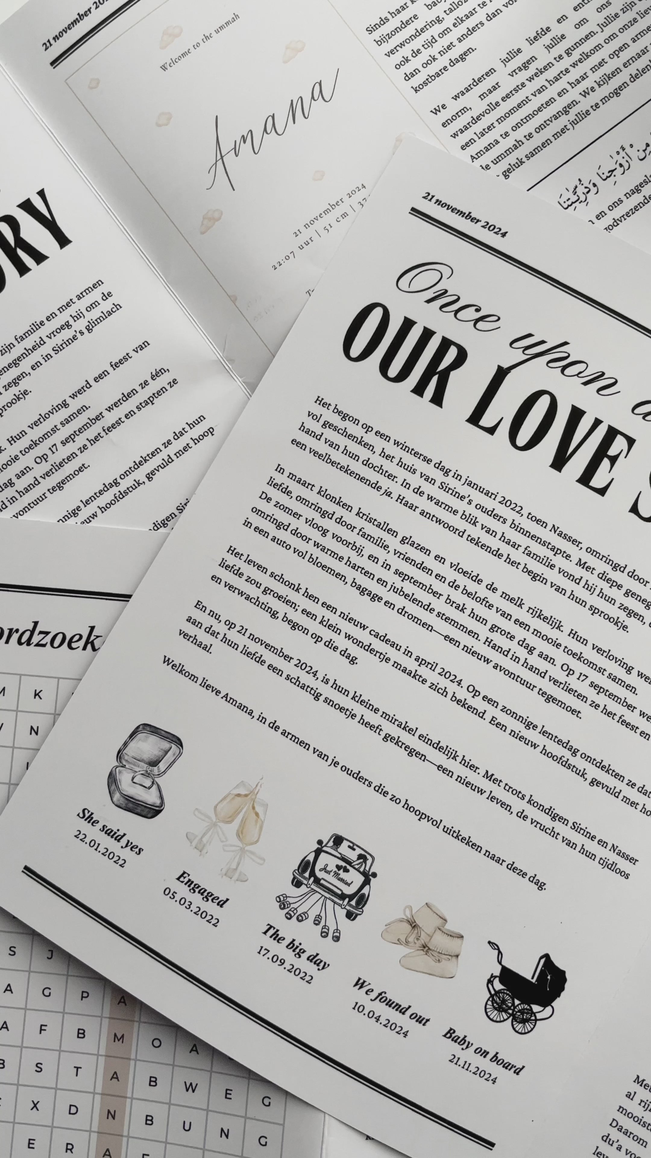 Baby announcement newspaper